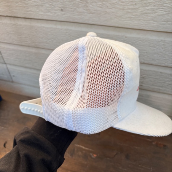 Vintage Bridgestone Firestone Crown mesh trucker hat corduroy White trucking sna - Picture 4 of 5